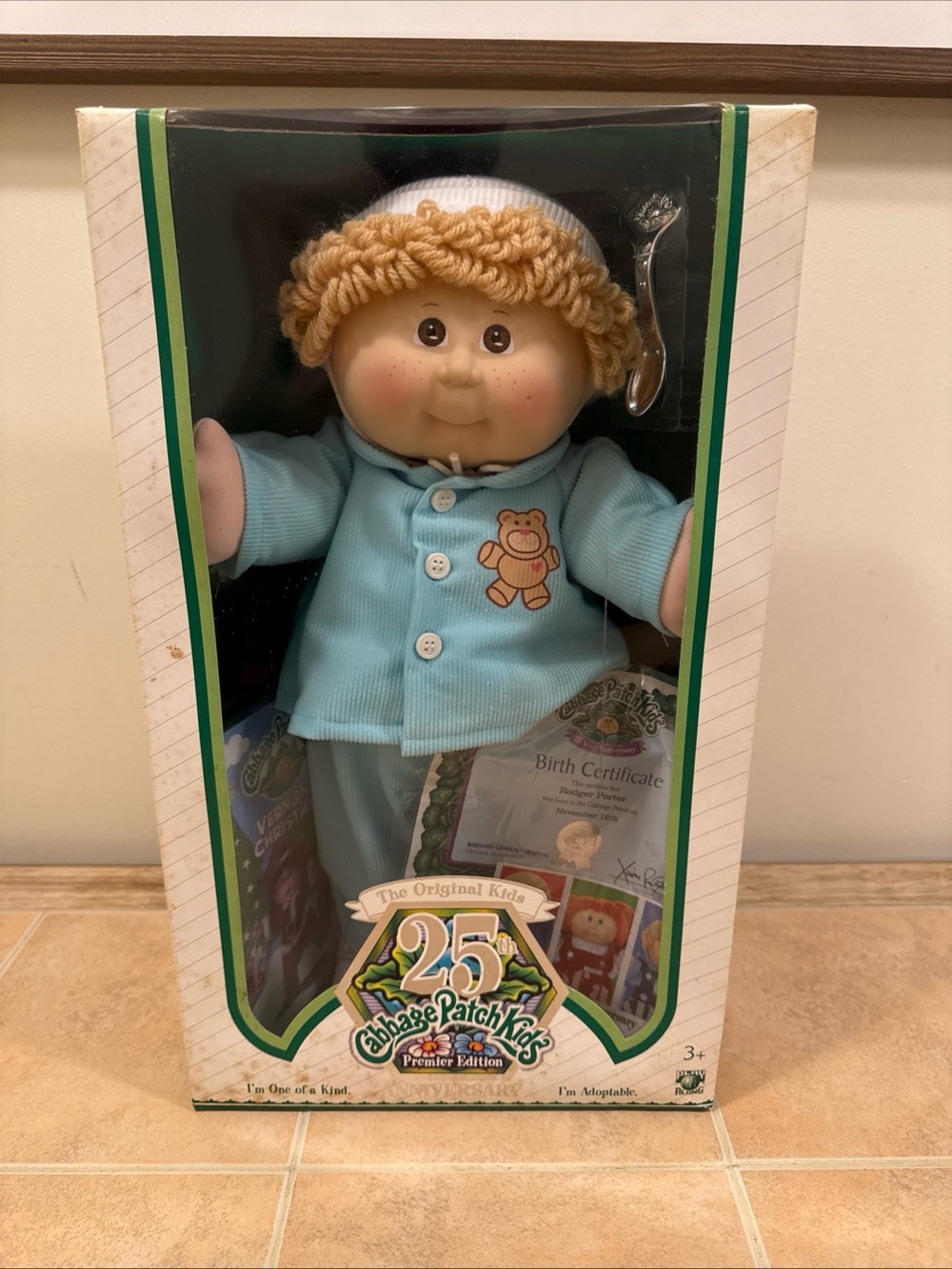 Cabbage Patch Kids Premier Edition Plush Doll - Light Blue Outfit